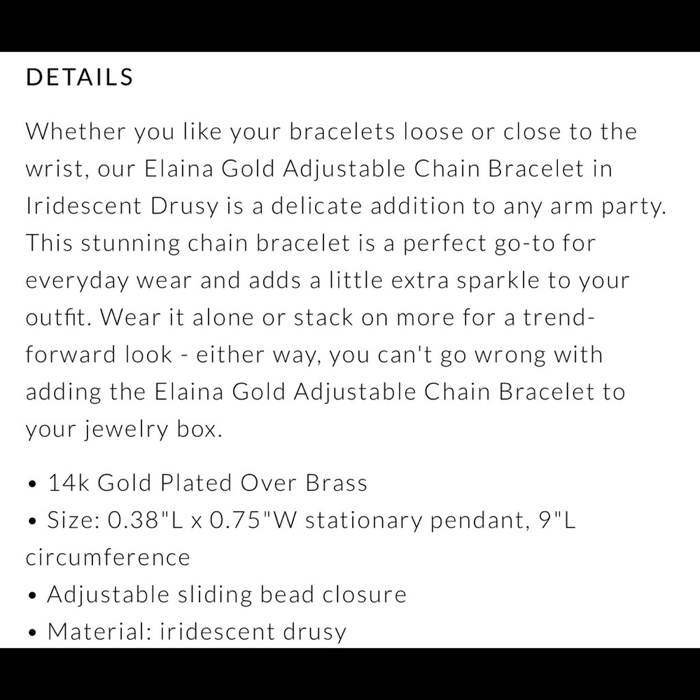 Kendra Scott Gold Elaina Bracelet w/ Drusy Stone - Picture 7 of 7